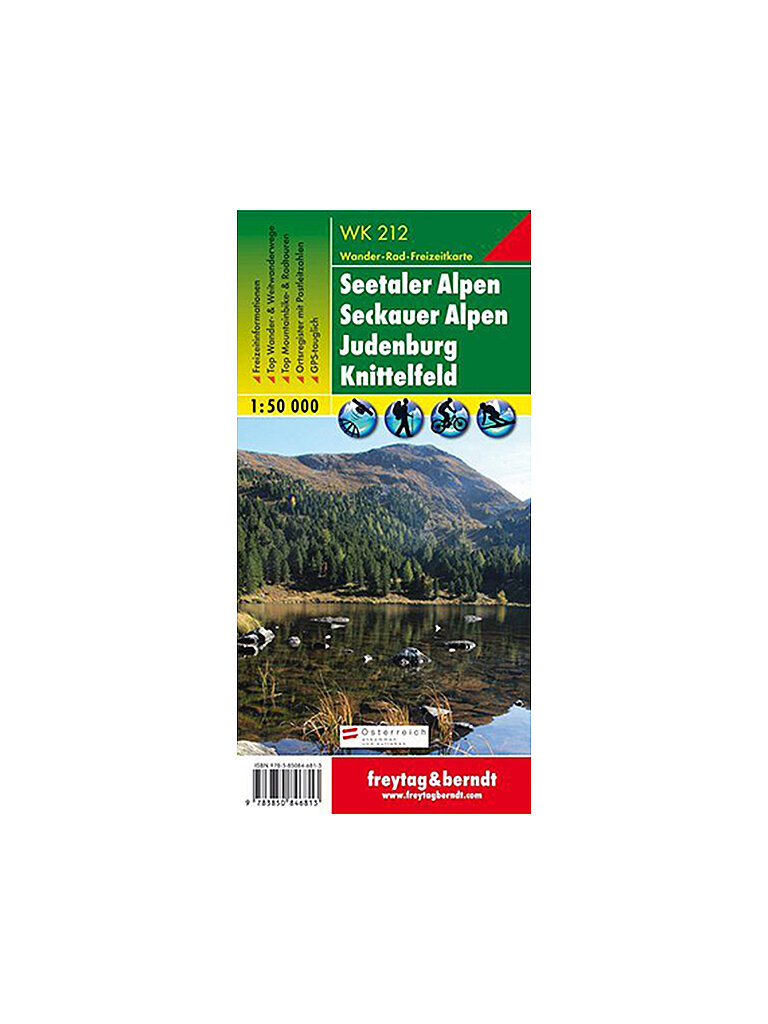 FREYTAG & BERNDT Wanderkarte WK 212 Seetaler Alpen - Seckauer Alpen - Judenburg - Knittelfeld, 1:50.000 keine Farbe